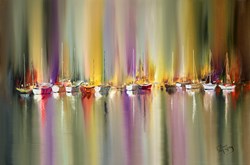 Harbour Shine II by Philip Gray - Original Painting on Box Canvas sized 24x35 inches. Available from Whitewall Galleries